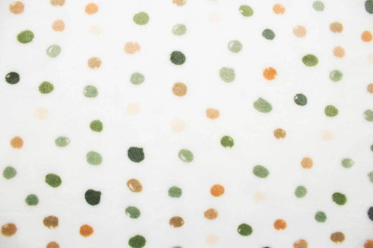 Aquarellpunkte, Grün und Ocker, Weißer Hintergrund, Handgemalt, Wallpaper