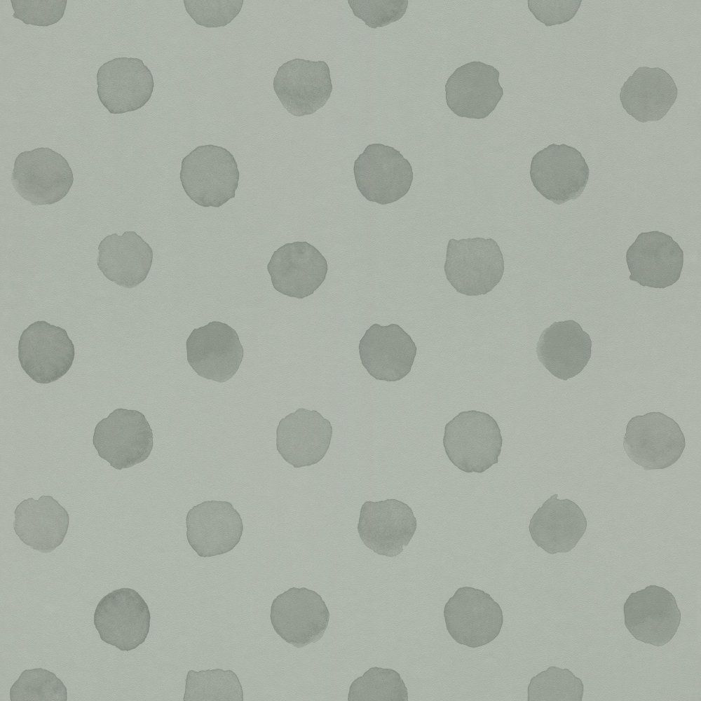 Polka Dots, Salbeigrün, Aquarell, Dezent, Hintergrundbild für iPad und Tablet