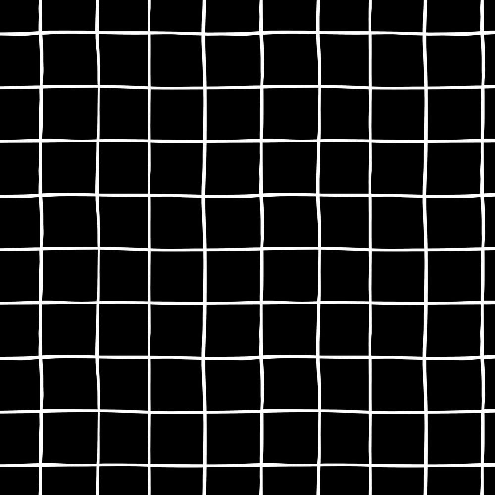 Gittermuster, Schwarzer Hintergrund, Weiße Linien, Handgezeichnet, Wallpaper