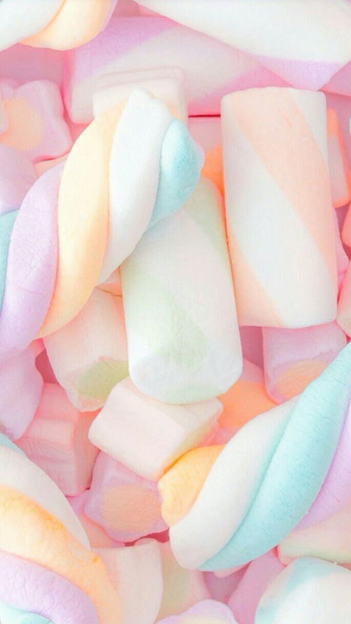Marshmallows, Pastellfarben, Nahaufnahme, Rosa, Hellblau, HD, Handy-Hintergrund