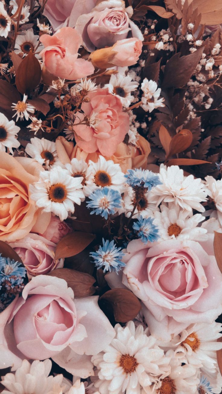 Rosen, Blumenstrauß, Rosa, Vintage, Blumenarrangement, HD, Handy-Hintergrund im Hochformat