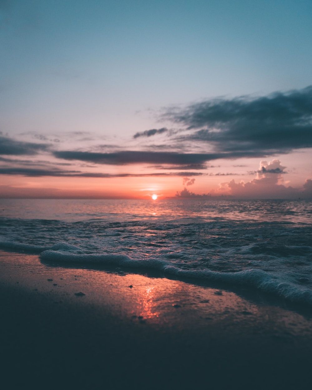Strand, Meer, Wellen, Wolken, Horizont, HD, iPad-Hintergrundbild