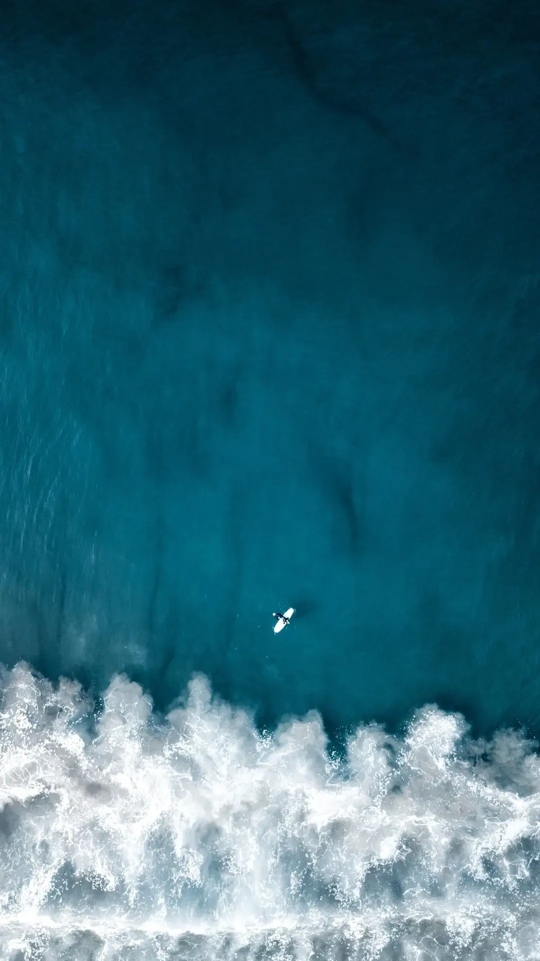 Gischt, Luftaufnahme, Petrol, Minimalistisch, Meer, Full HD, Handy-Hintergrund im Hochformat