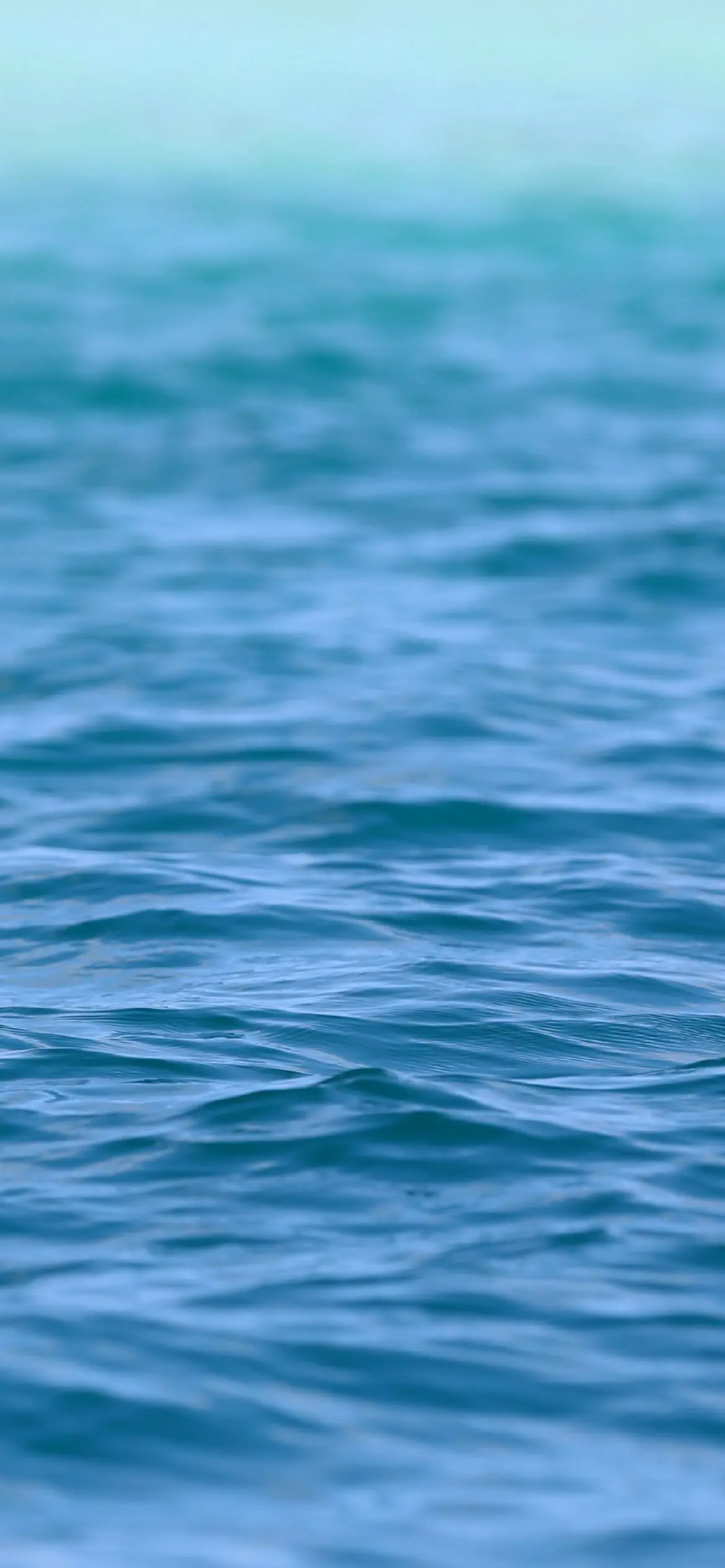 Wasseroberfläche, Türkis, Farbverlauf, Minimalistisch, Meer, 1170x2532, Handy-Hintergrund