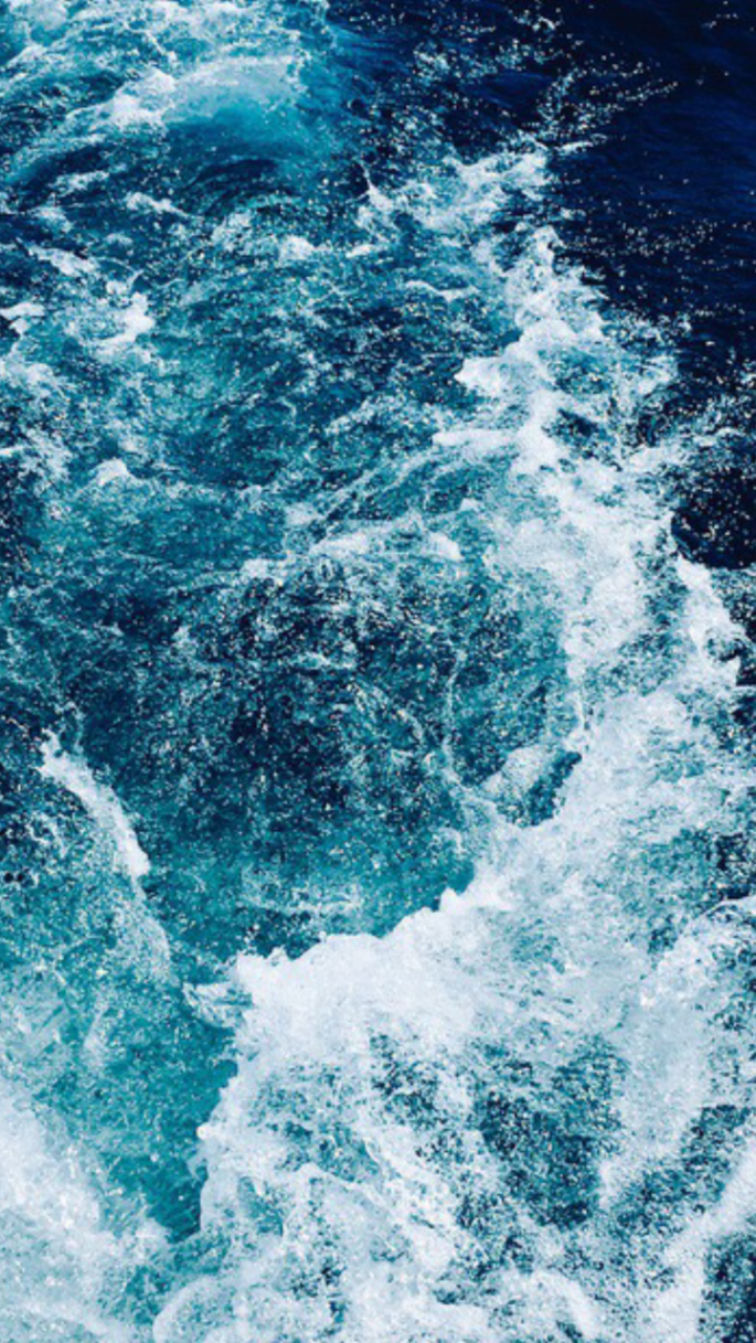 Gischt, Wellen, Luftaufnahme, Tiefblau, Türkis, Hintergrundbild für iPhone und Android