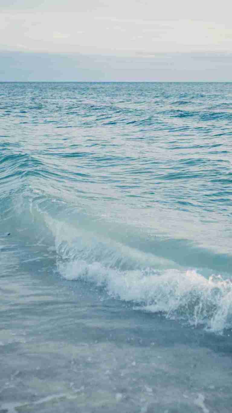 Meer, Wellen, Graublau, Ruhe, Horizont, HD, Sperrbildschirm fürs iPhone