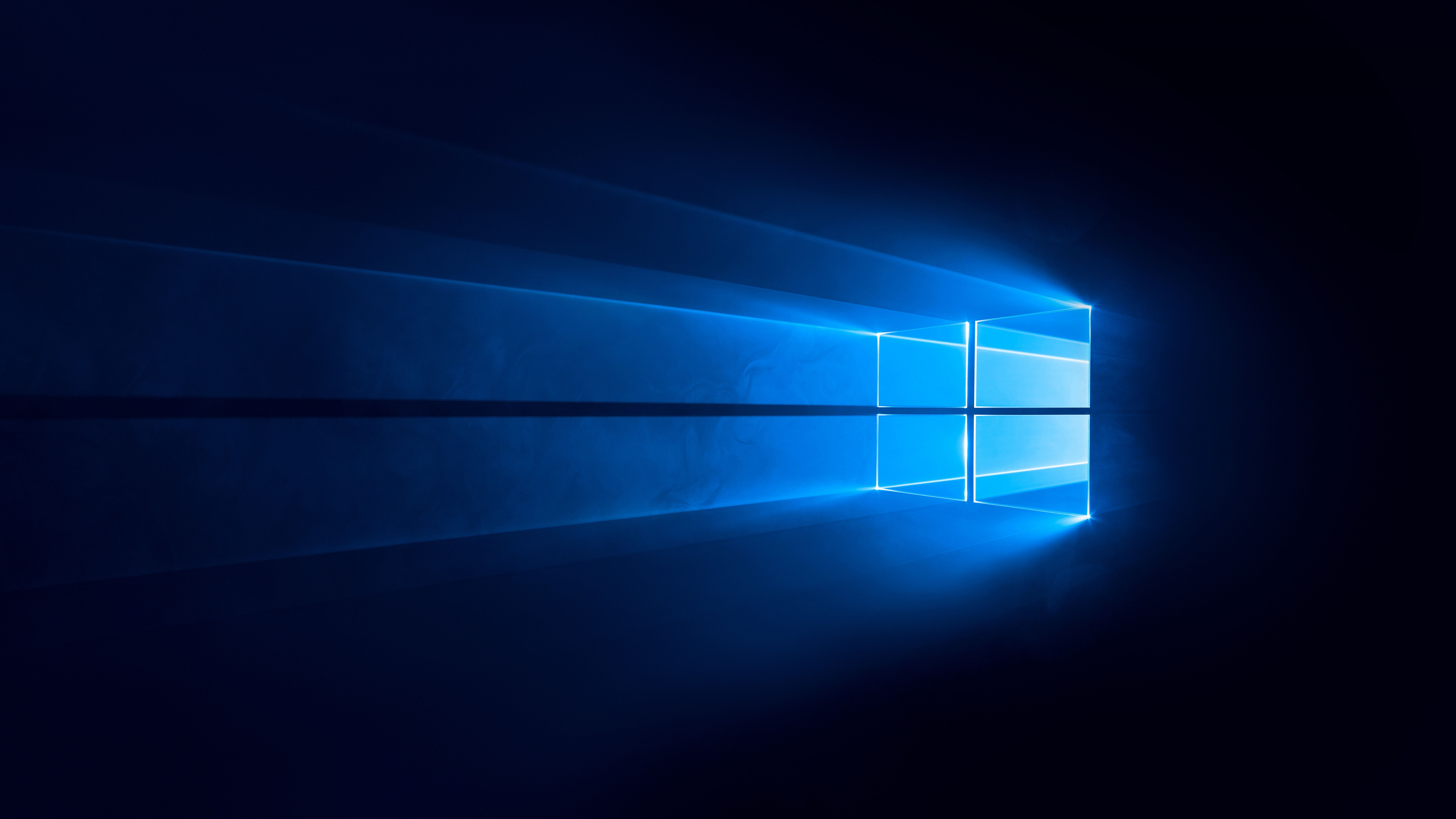 Windows 10, Microsoft, Windows-Logo, Lichtstrahlen, Blau, 8K, PC-Hintergrundbild