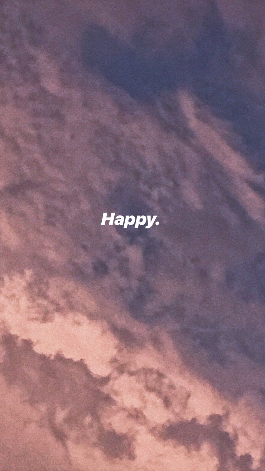 Happy, Rosa Wolken, Wolkenhimmel, Minimalistisch, HD, Hintergrundbild fürs Handy