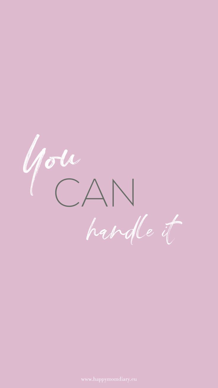 You can handle it, Rosa Hintergrund, Handschrift, Minimalistisch, Sperrbildschirm fürs iPhone