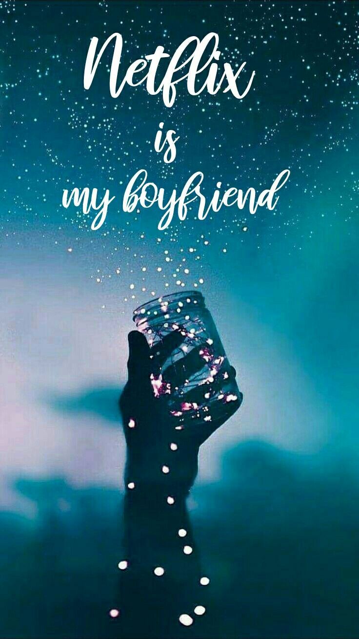 Netflix is my boyfriend, Hand, Lichtpunkte, Türkis, Handschrift, HD, Handy-Hintergrundbild