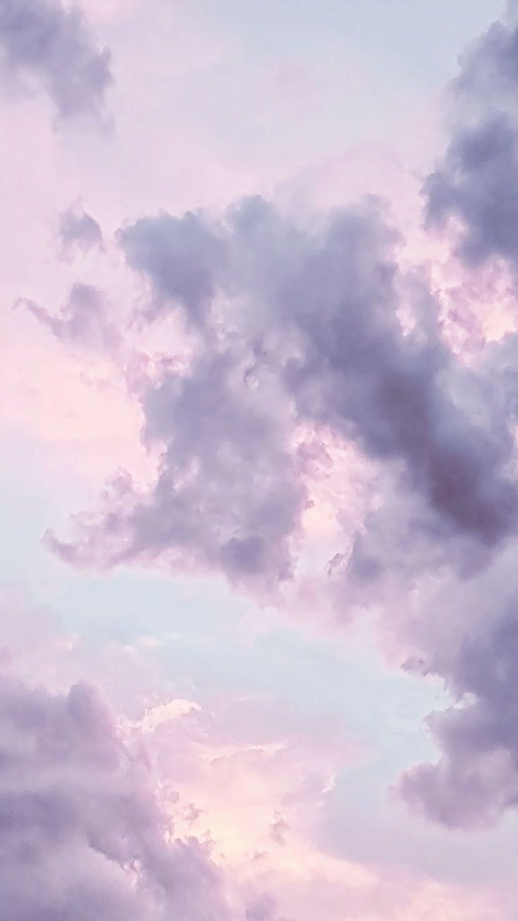 Wolken, Lila Himmel, Pastell, Verträumt, HD, Handy-Hintergrund im Hochformat