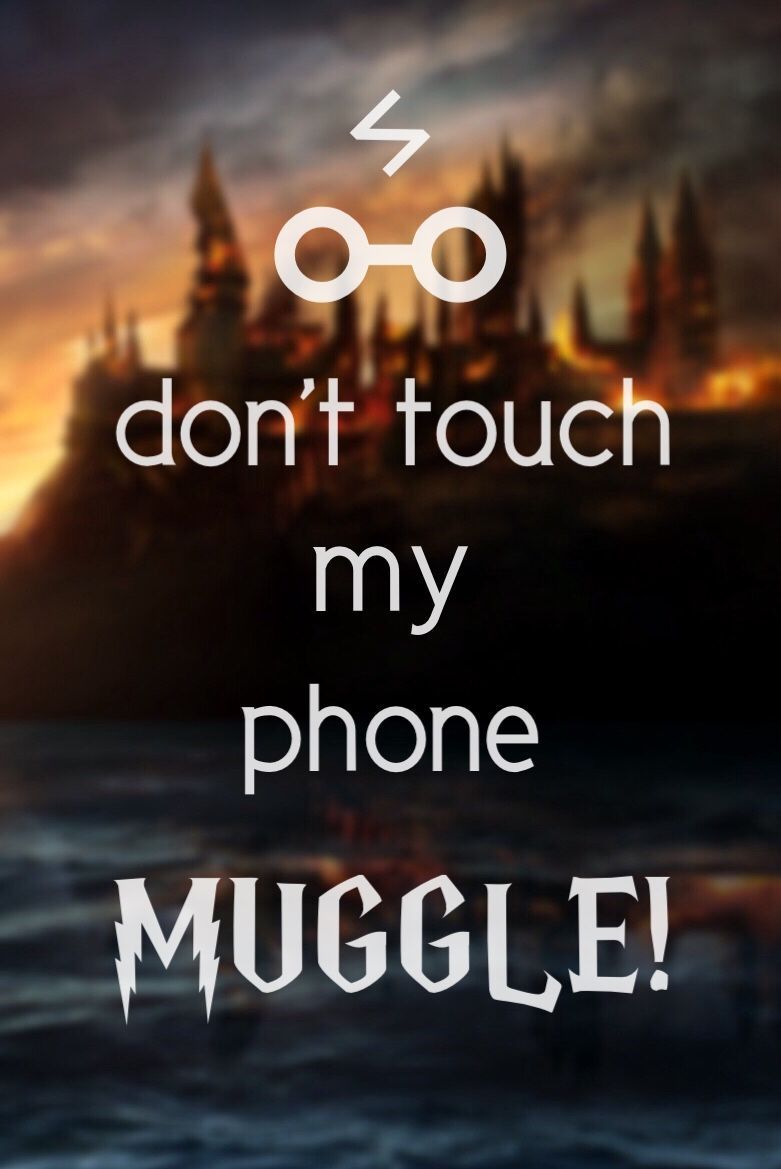 Harry Potter, Hogwarts, Don't touch my phone, Muggle, Brille, Blitznarbe, Spruch, Tablet-Hintergrundbild
