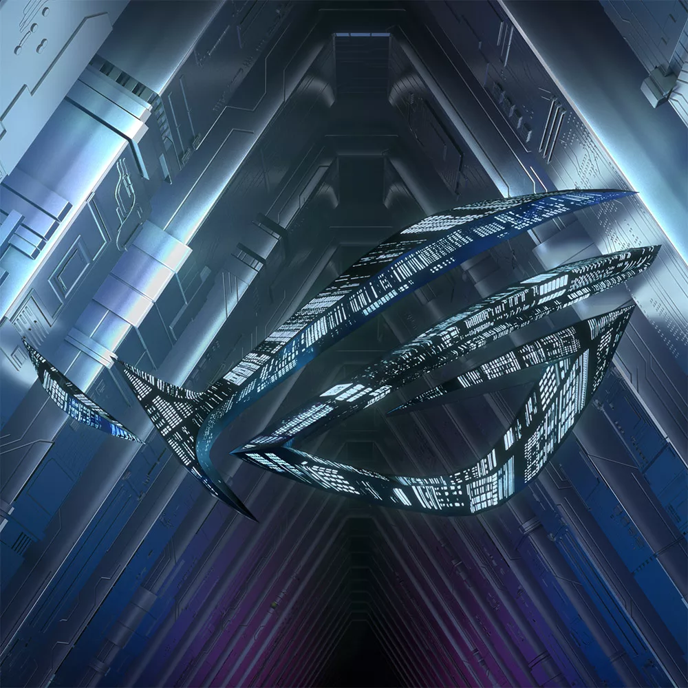 Raumschiff, Science-Fiction, Hangar, Blau, Metall, Hintergrundbild für iPad und Tablet