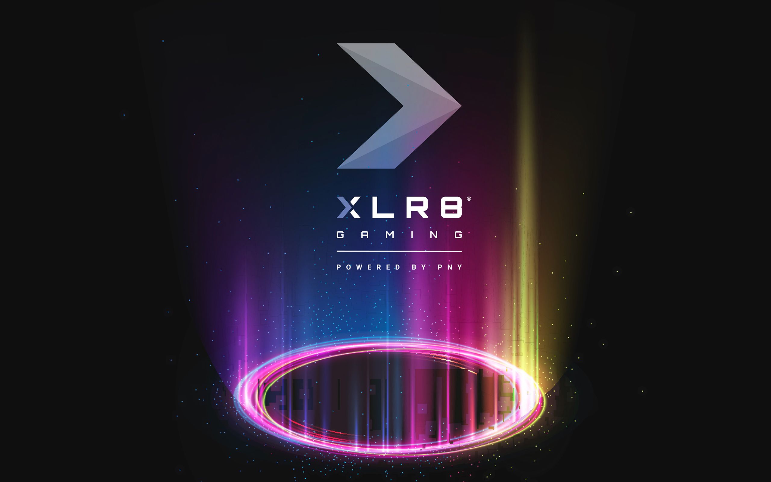 XLR8 Gaming, PNY, Logo, Leuchtring, Dunkel, 16:10, 2K-Hintergrundbild für den Desktop