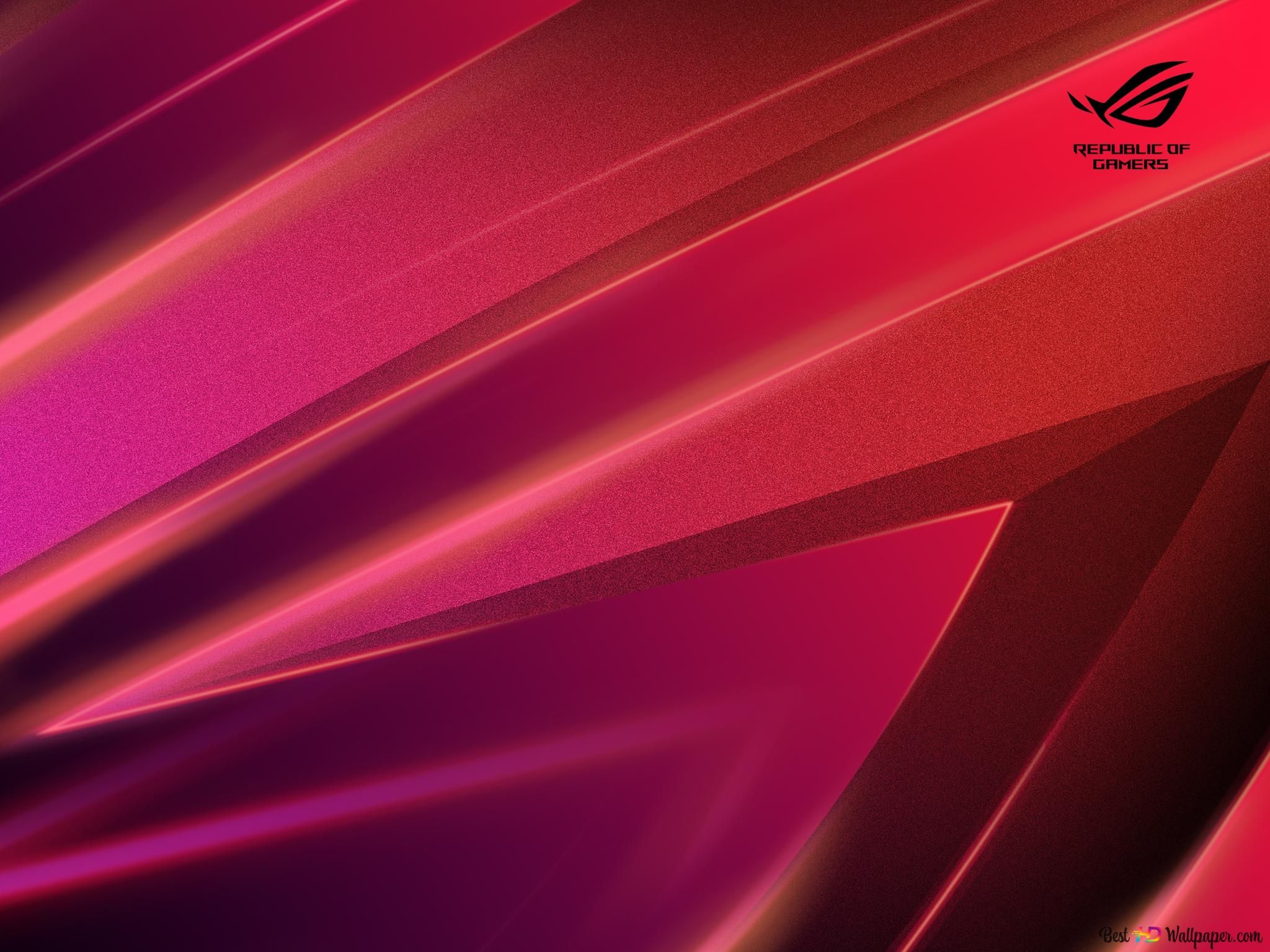 ASUS ROG, Republic of Gamers, Rote Flächen, Abstrakt, Pink, Hintergrundbild fürs Tablet