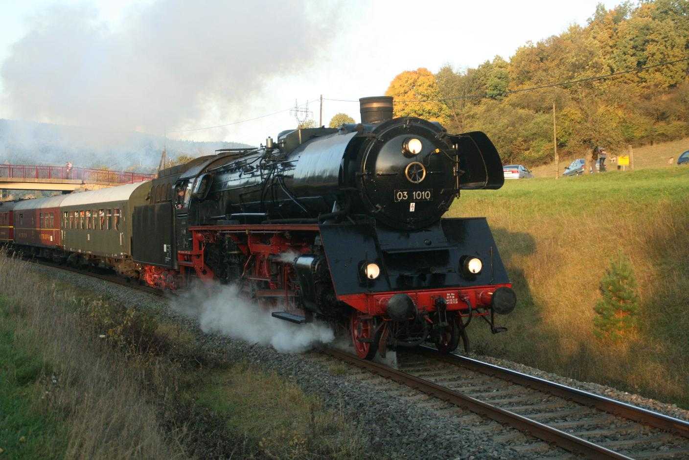 Dampflok, Personenzug, Herbst, Dampf, Hügel, HD, Hintergrund für den Desktop