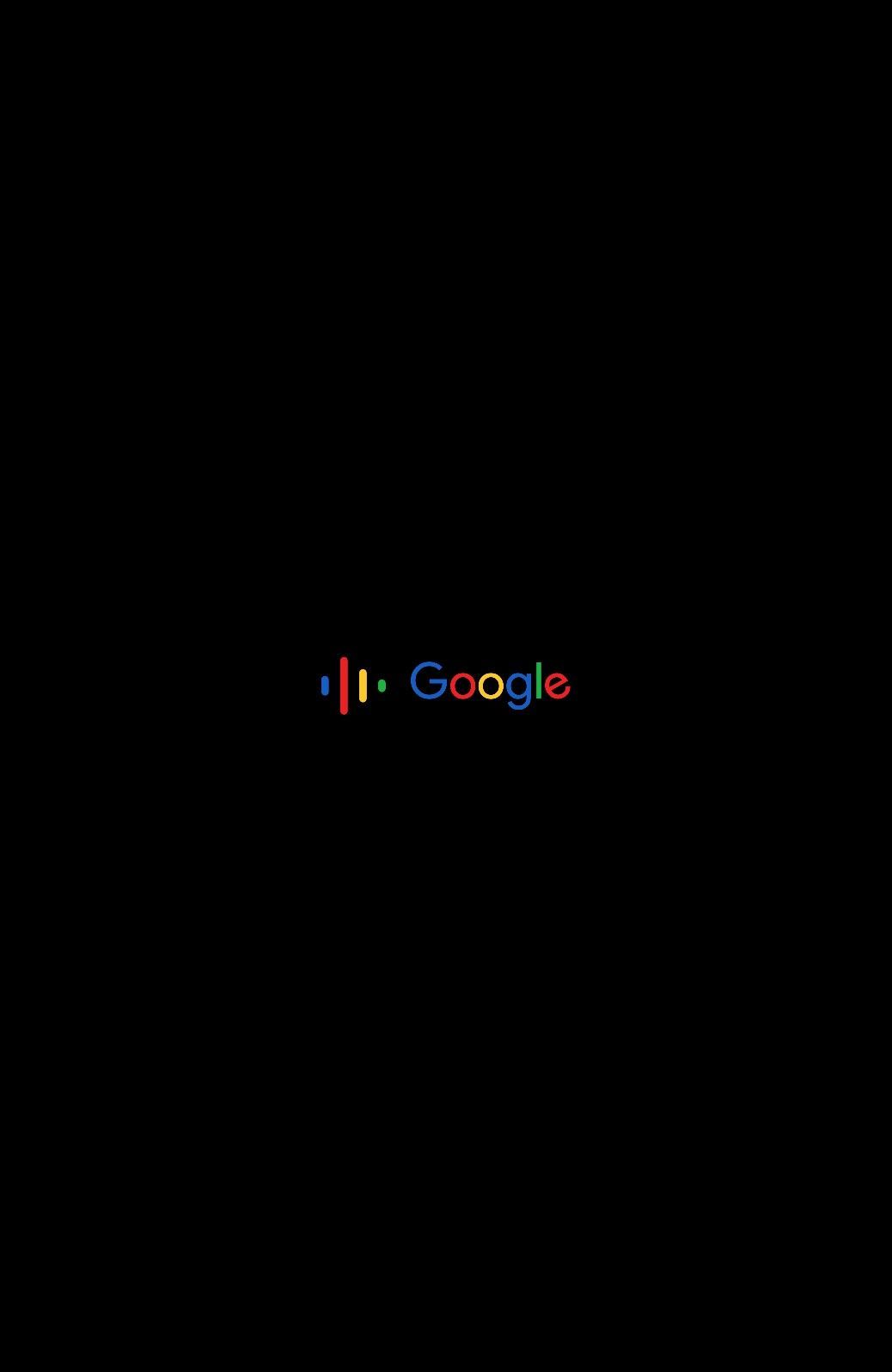 Google Assistant, Google-Logo, Schwarz Hintergrund, Minimalistisch, Sperrbildschirm fürs iPhone