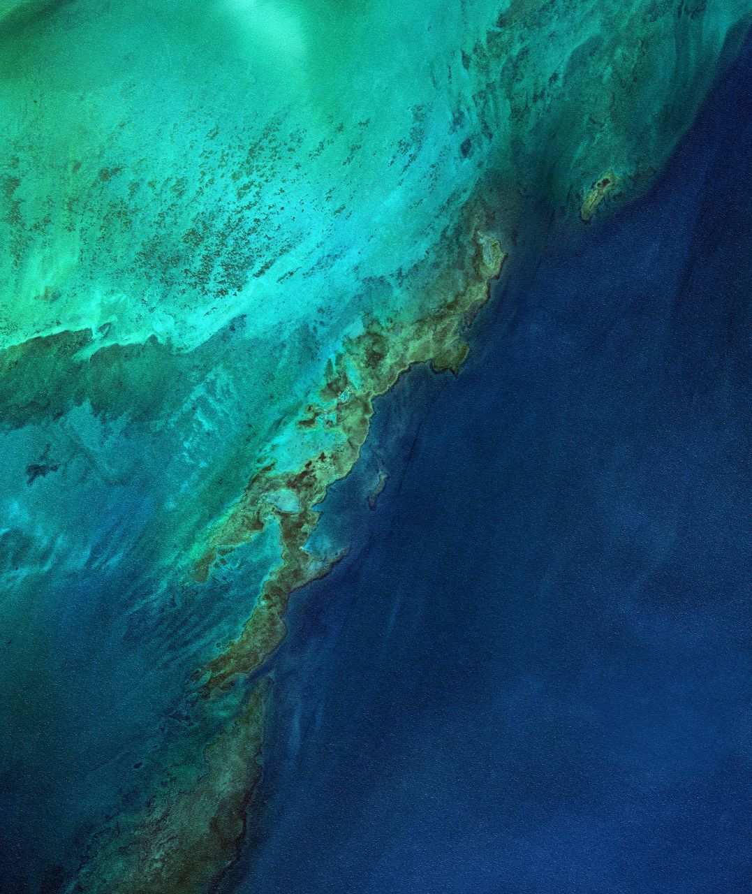 Luftaufnahme, Küste, Türkis, Abstrakt, HD, iPad-Hintergrundbild