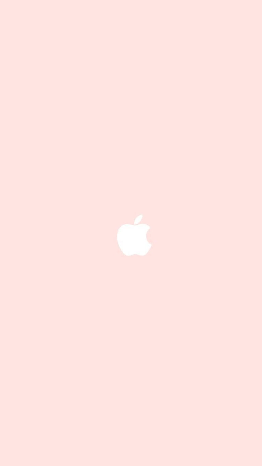 Apple-Logo, Pastellrosa, Minimalistisch, HD, Hintergrundbild fürs Handy