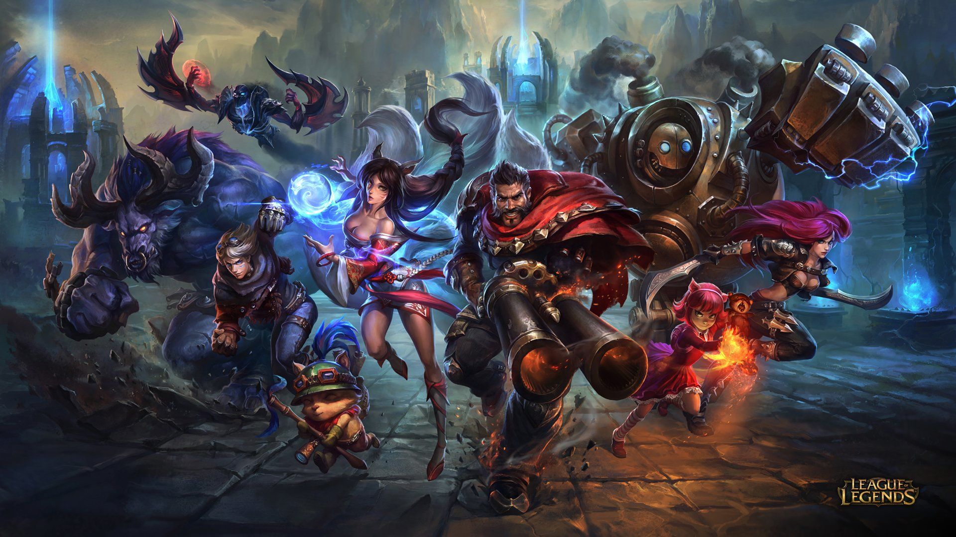League of Legends, Ahri, Champions, Kampfszene, Fantasy, Full-HD-Hintergrundbild für PC