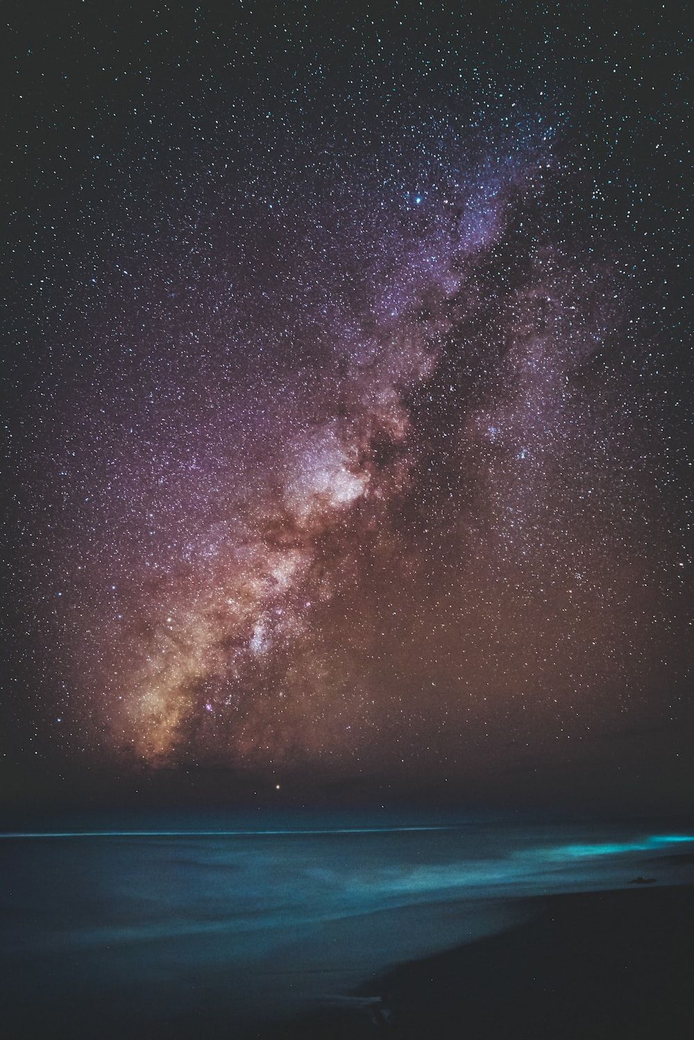 Milchstraße, Sternenhimmel, Meer, Nacht, Galaxie, HD, iPad-Hintergrundbild