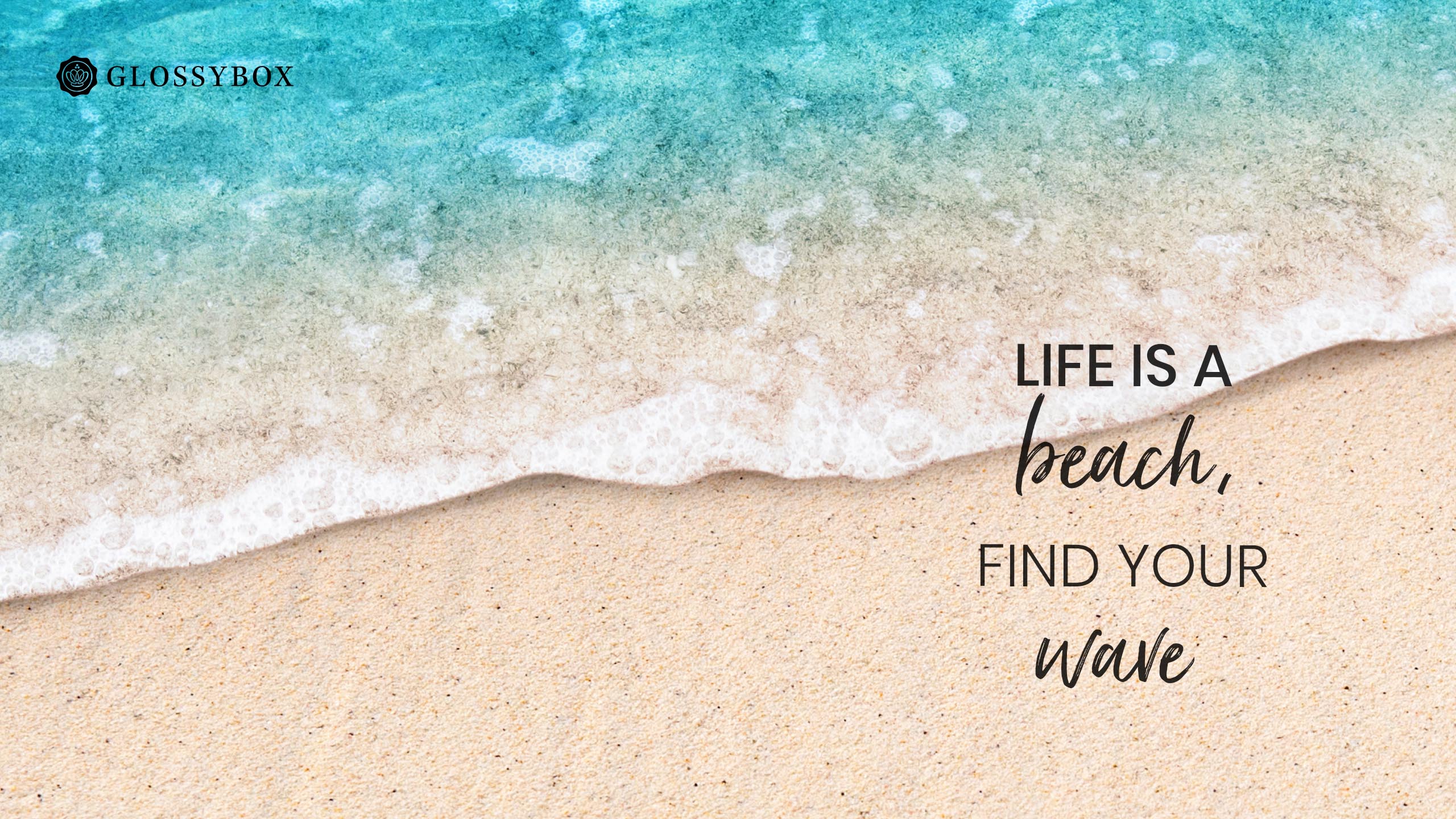 Strand, Welle, Spruch, Sand, Türkises Wasser, 2K, Hintergrundbild für den PC