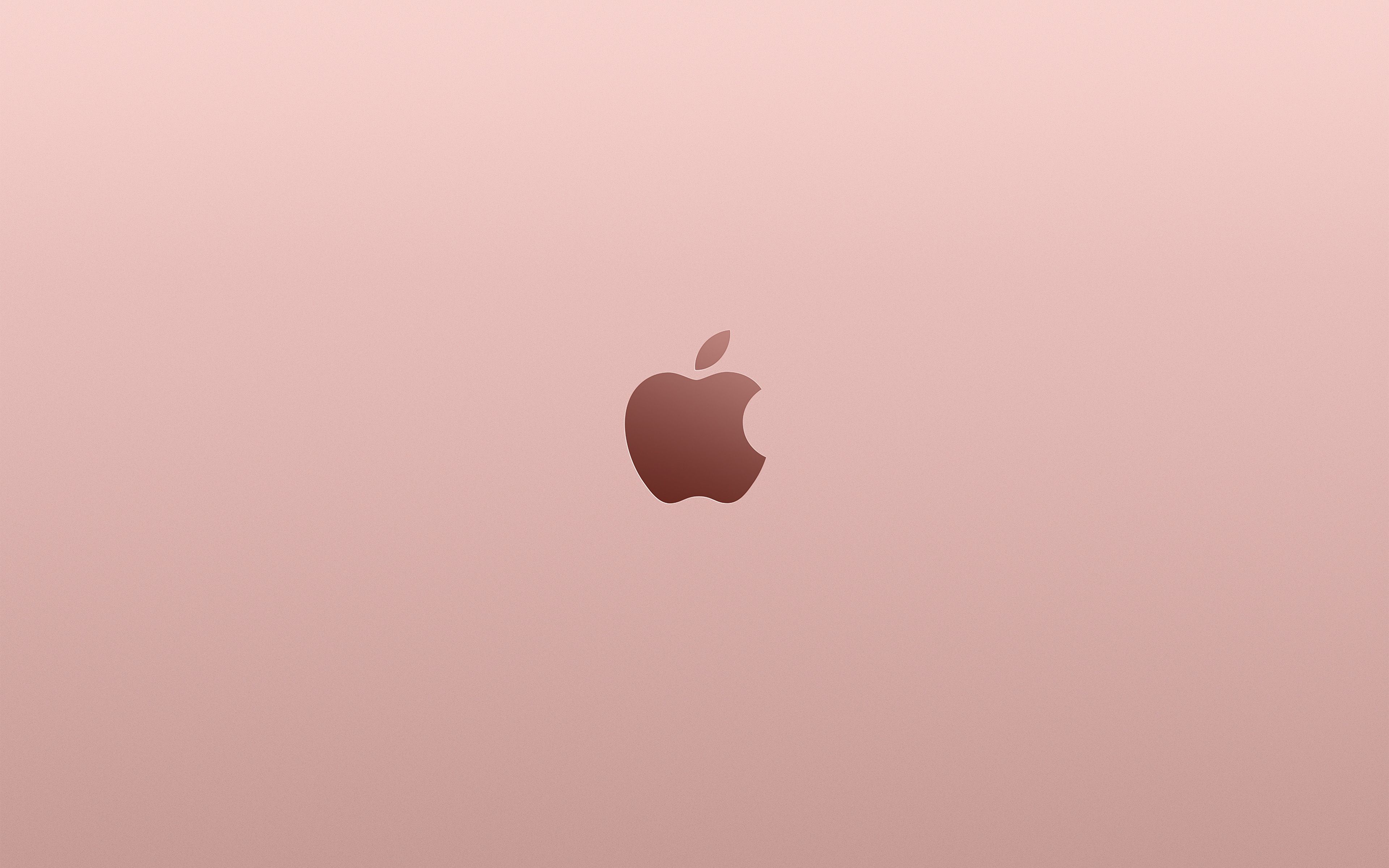 Apple-Logo, Roségold, Minimalistisch, Rosa Hintergrund, 4K Wallpaper