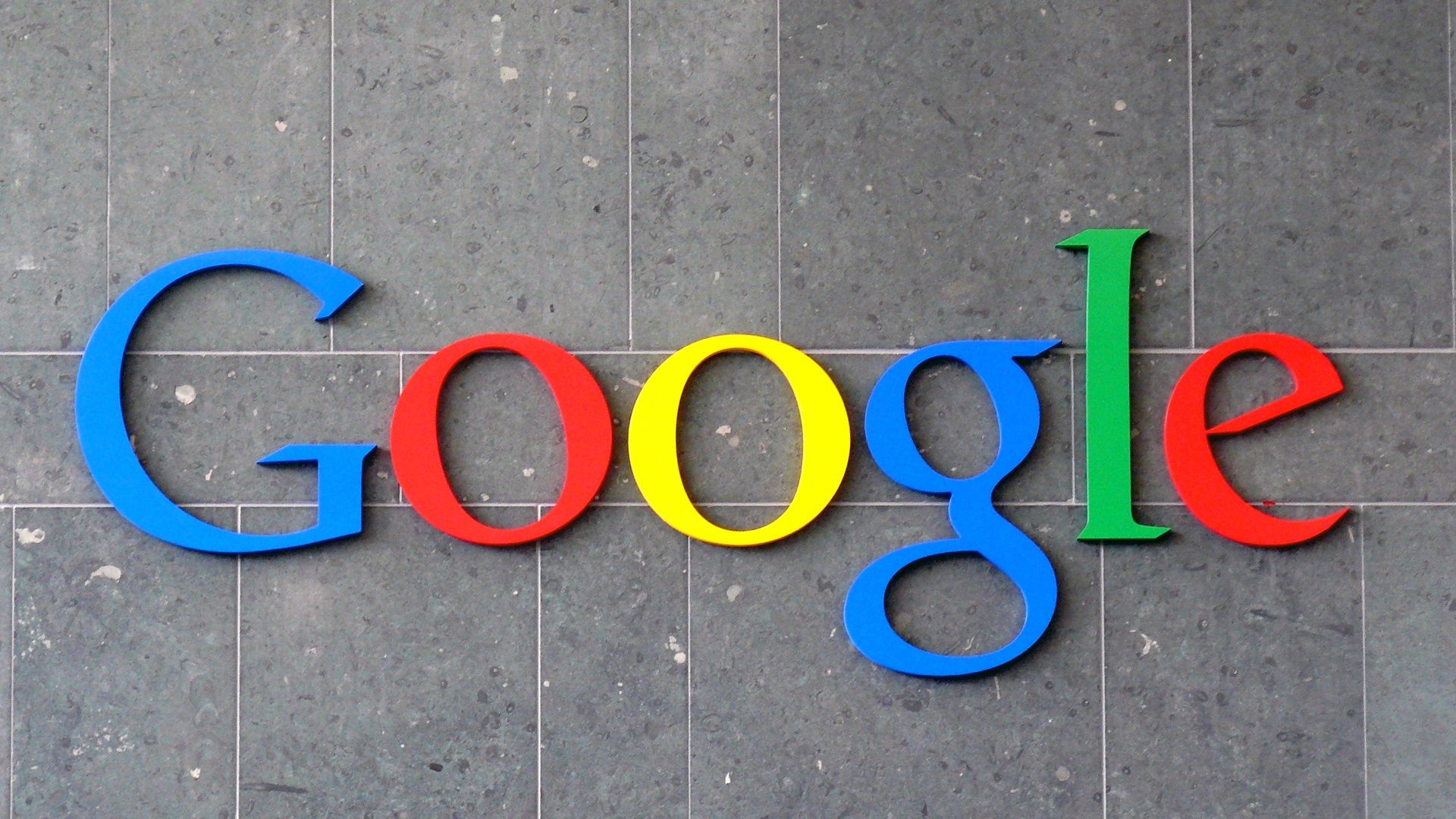 Google, Google-Logo, 3D-Schrift, Fliesenwand, 1920x1080, Full-HD-Hintergrundbild für PC