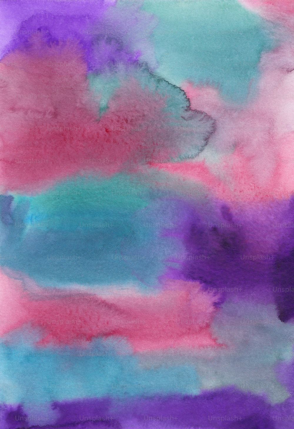 Aquarell, Abstrakt, Pastellfarben, Lila, Türkis, HD, iPad-Hintergrundbild