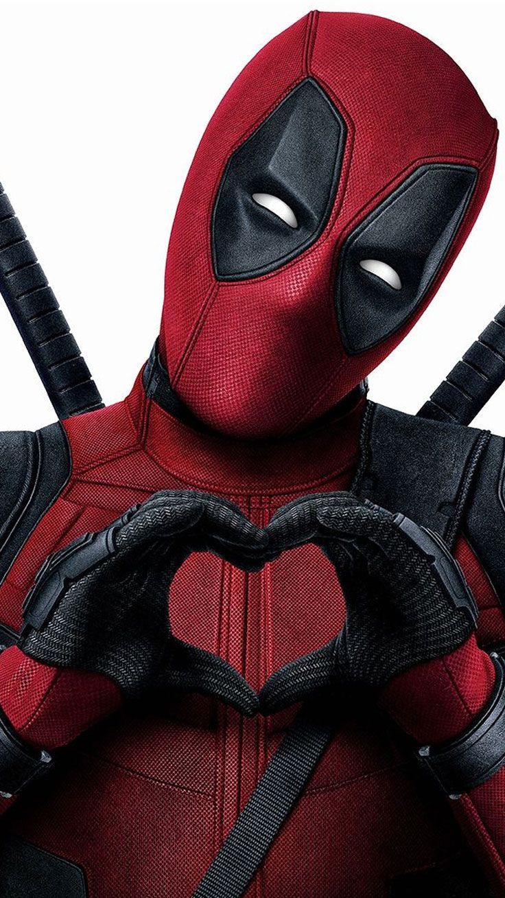 Deadpool, Herzgeste, Ryan Reynolds, Marvel, Weißer Hintergrund, Sperrbildschirm fürs iPhone