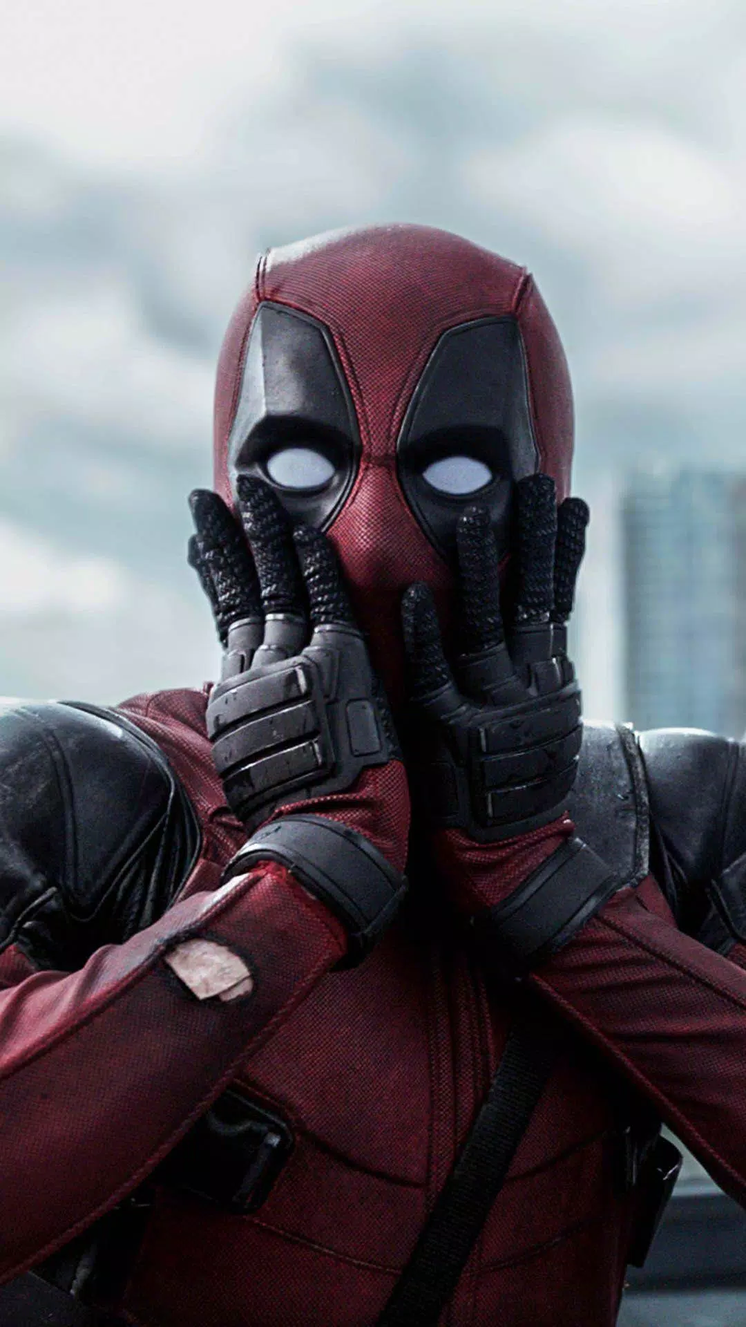 Deadpool, Überrascht, Hände vor dem Mund, Humor, Full HD, Sperrbildschirm fürs iPhone