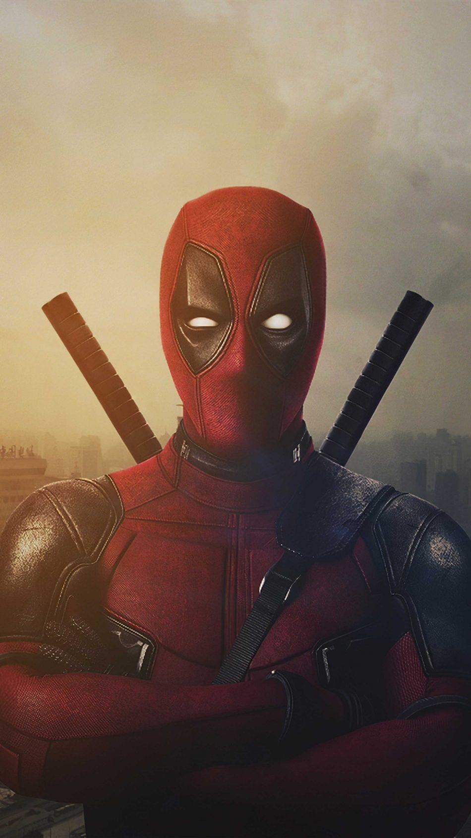 Deadpool, Katanas, Porträt, Sepia, Superheld, HD, Hintergrundbild fürs Handy