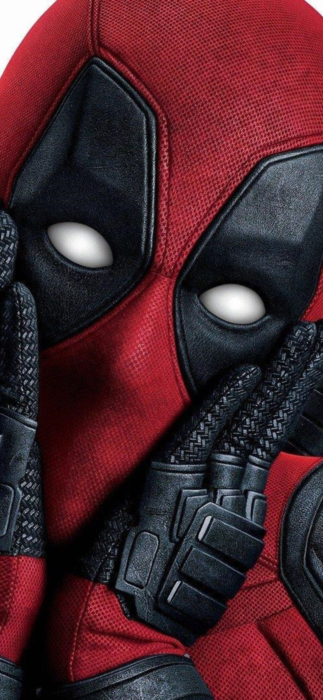 Deadpool, Maske, Nahaufnahme, Weißer Hintergrund, Full HD, Sperrbildschirm fürs iPhone
