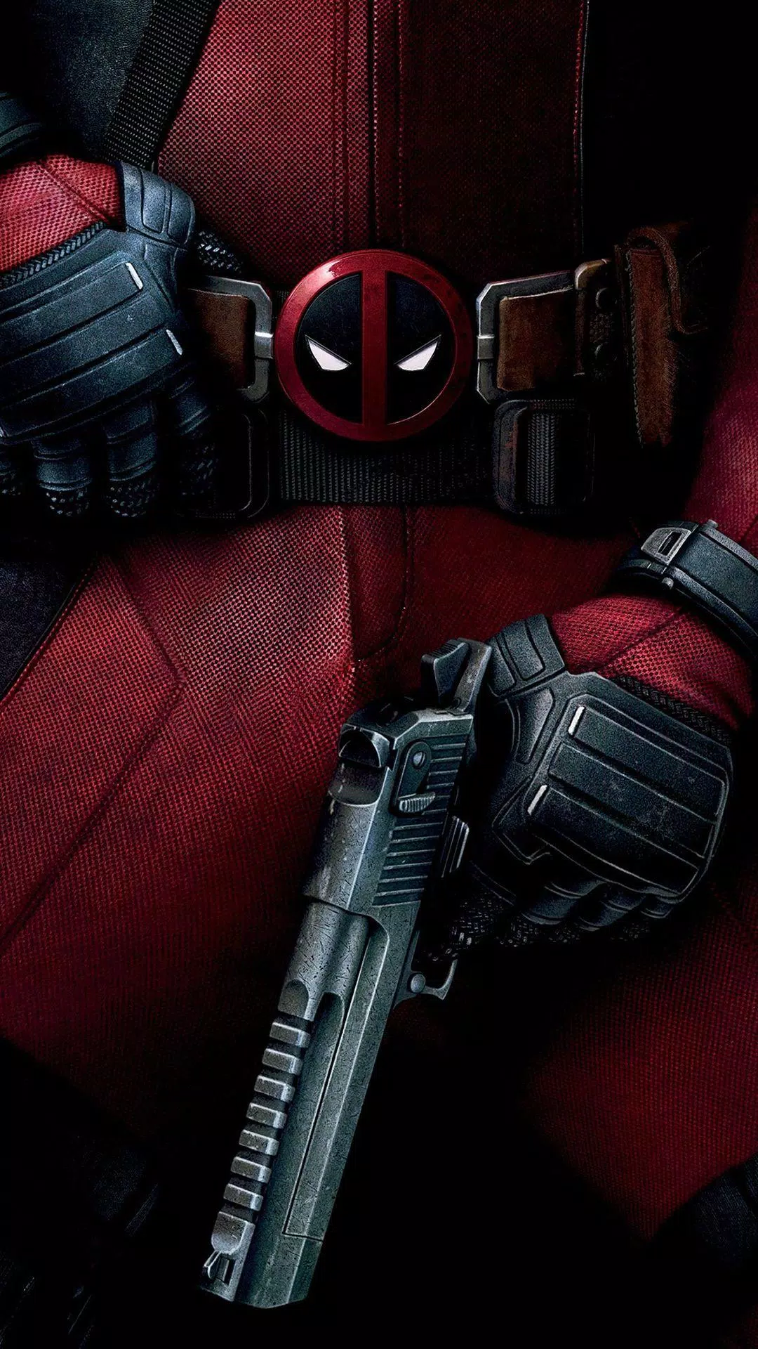 Deadpool, Pistole, Gürtel, Nahaufnahme, Kostüm, Full HD, Handy-Hintergrund im Hochformat