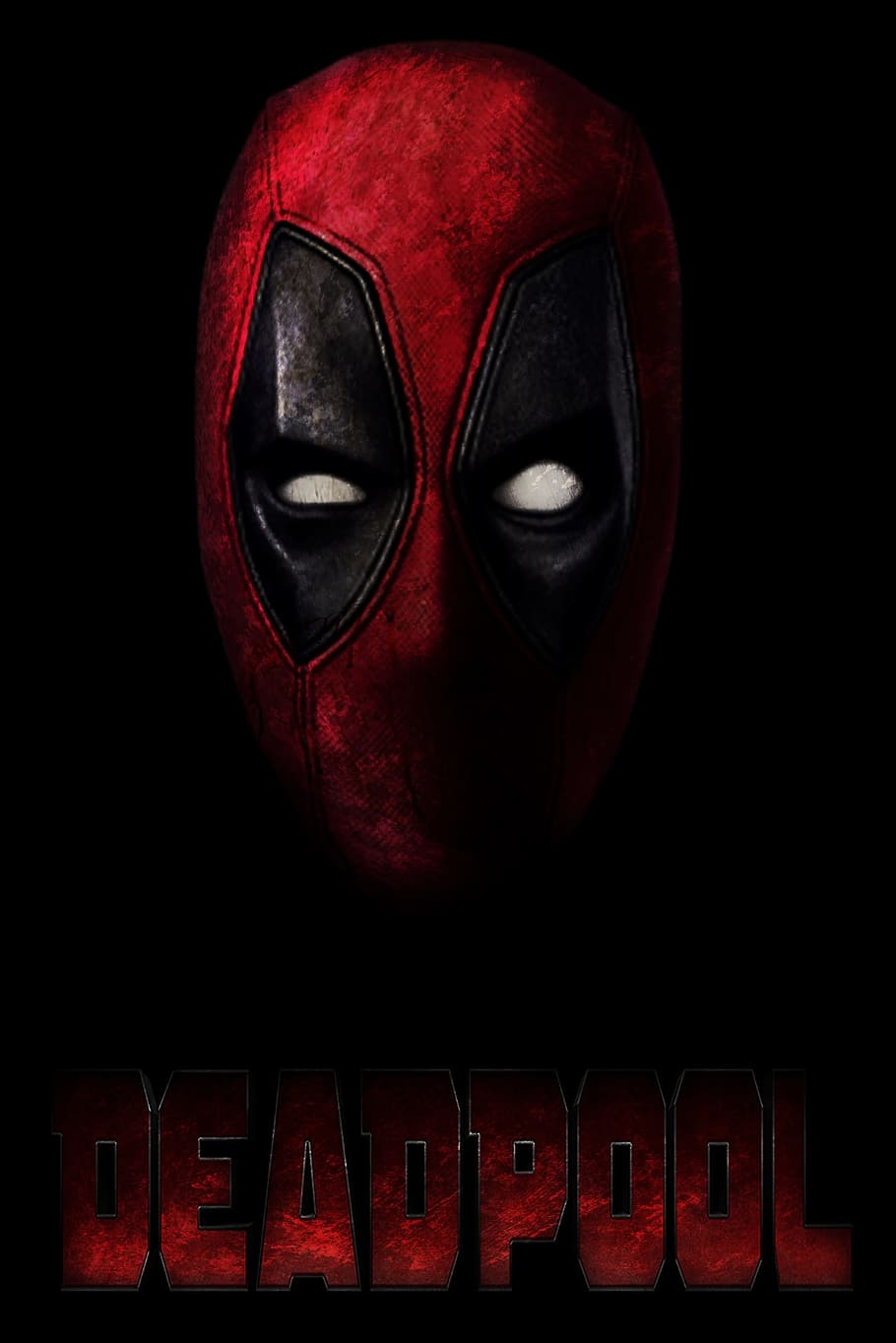 Deadpool, Maske, Schriftzug, Schwarzer Hintergrund, Filmplakat, HD Wallpaper