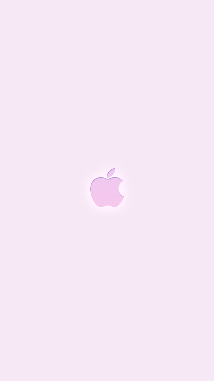Apple-Logo, Pastell-Lila, Minimalistisch, Hochformat, Hintergrundbild fürs Smartphone