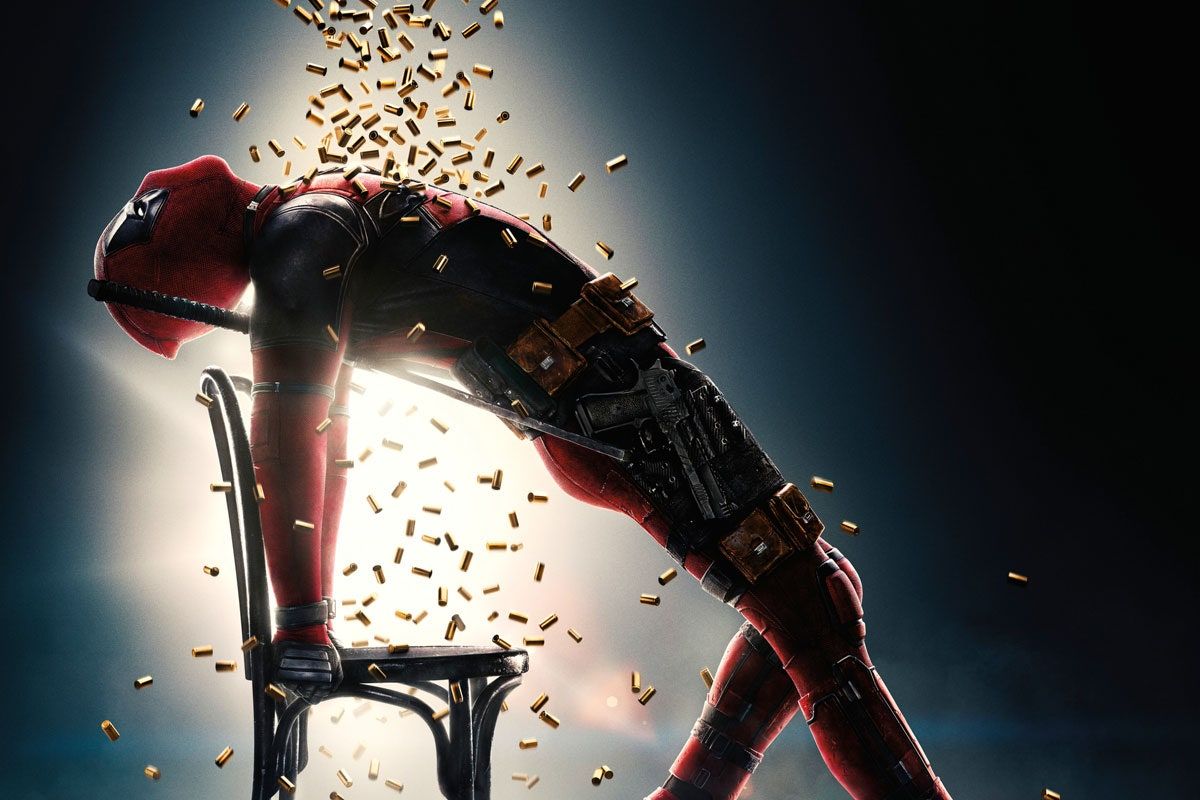Deadpool, Deadpool 2, Patronenhülsen, Stuhl, Flashdance-Parodie, Hintergrund