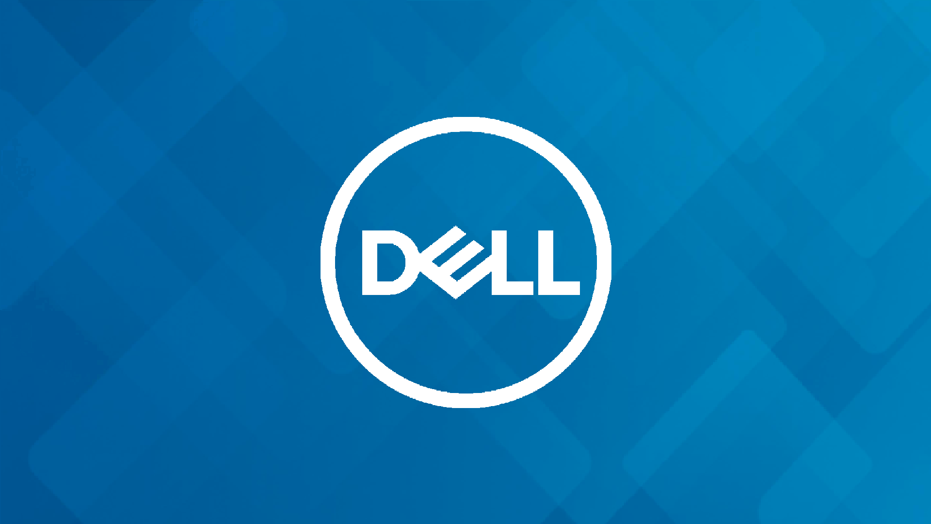 Dell-Logo, Dell, Blauer Hintergrund, Flaches Design, Rauten, Full HD Wallpaper