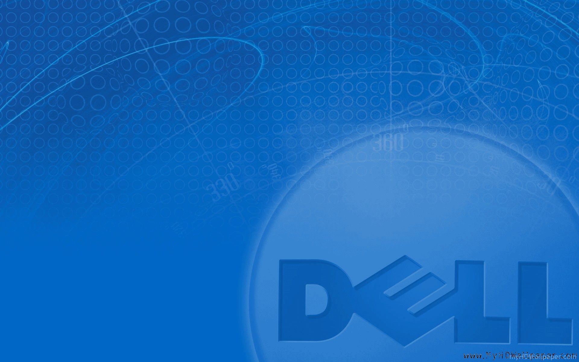 Dell-Logo, Dell, Blauer Hintergrund, Schriftzug, Full HD Wallpaper