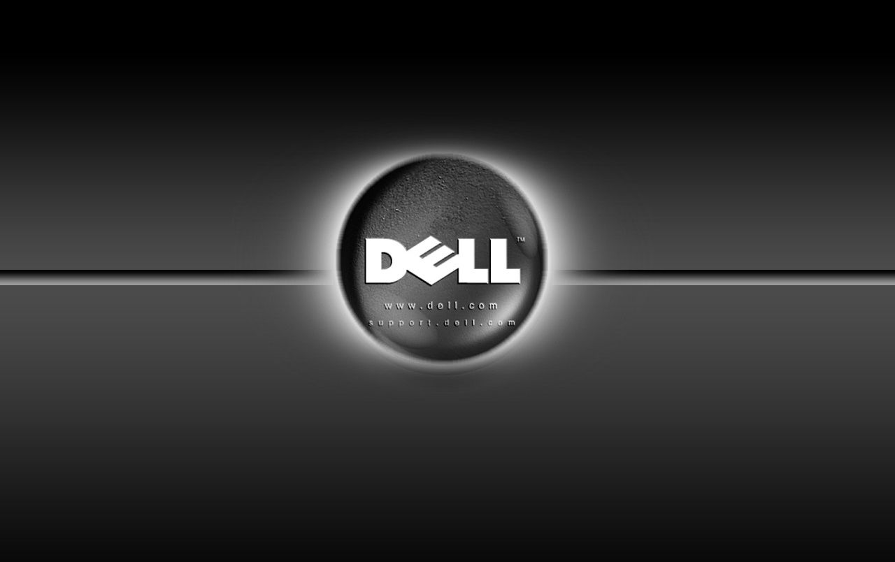 Dell-Logo, Dell, Metallic, Schwarz, Lichteffekt, 16:10, HD-Hintergrundbild für den Desktop