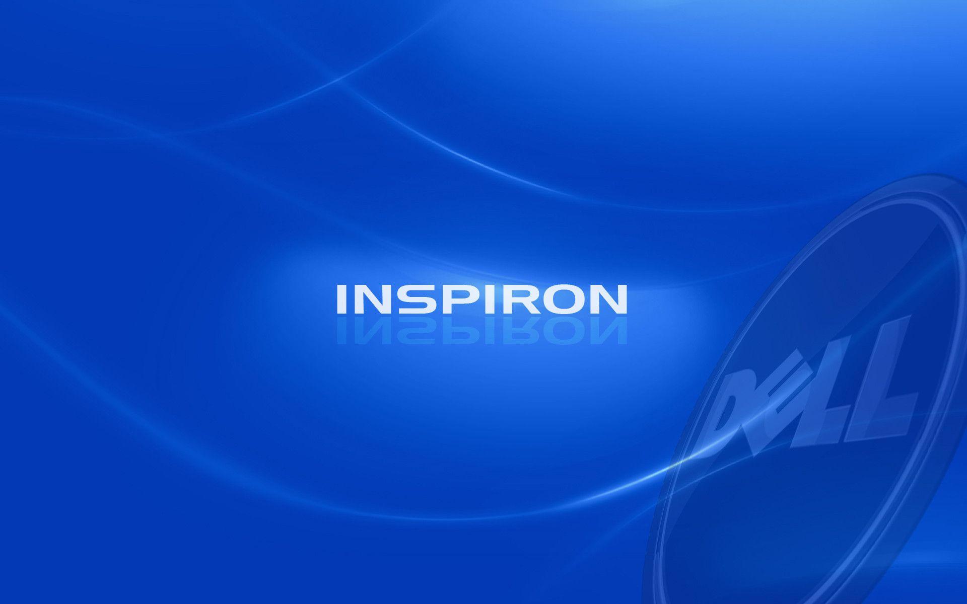 Dell Inspiron, Dell, Inspiron, Blauer Hintergrund, Schriftzug, Full HD Wallpaper