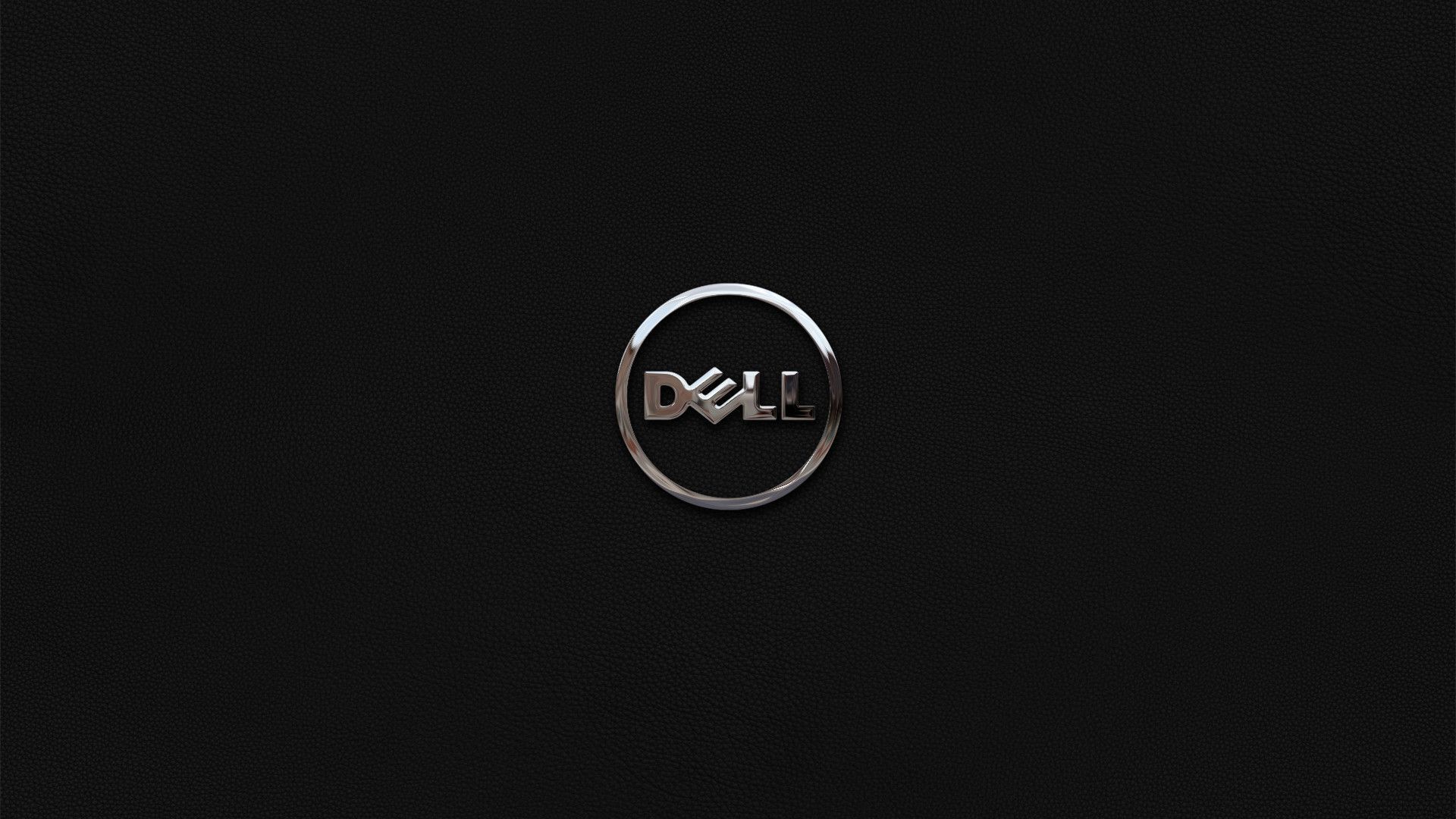 Dell-Logo, Dell, Chrom, Schwarzer Hintergrund, Minimalismus, Full HD Wallpaper