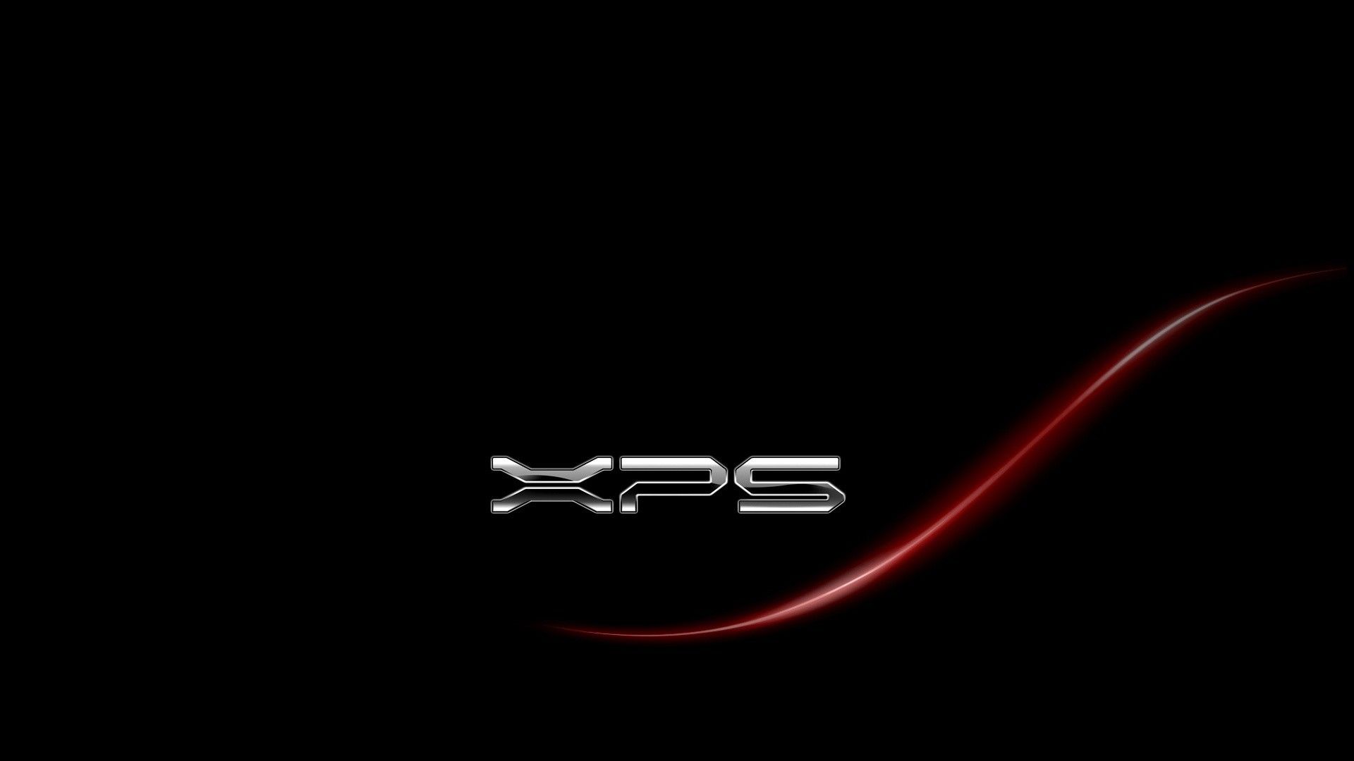 Dell XPS, XPS-Logo, Dell, Schwarz, Rote Linie, Full HD 1080p, Desktop-Hintergrundbild