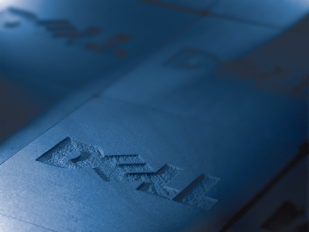 Dell-Logo, Dell, Prägung, Blau, Makro, Hintergrundbild für iPad und Tablet