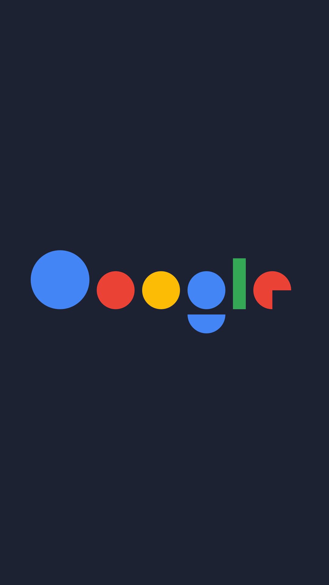 Google, Punkte-Logo, Dunkelblau, Minimalistisch, Full HD, Sperrbildschirm fürs iPhone
