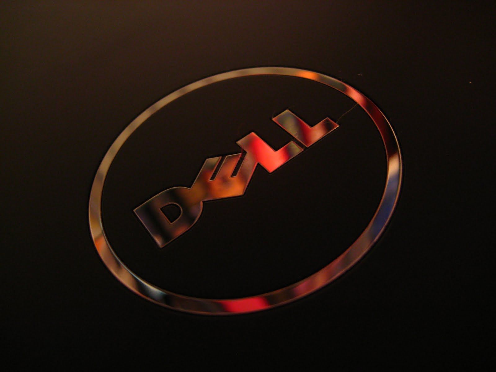 Dell-Logo, Dell, Kupfer, Schwarzer Hintergrund, Glänzend, HD Wallpaper