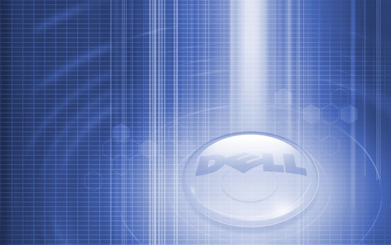 Dell-Logo, Dell, Blau, Lichtstrahl, Gittermuster, 16:10, HD-Hintergrundbild für den Desktop