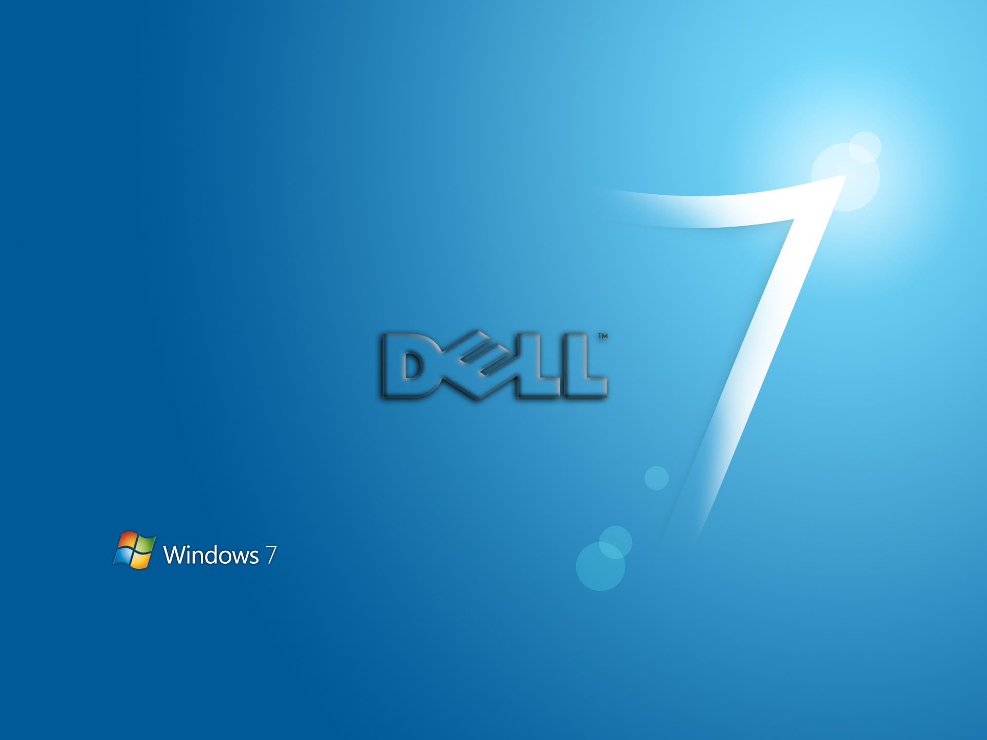 Windows 7, Dell-Logo, Dell, Blau, Betriebssystem, Full HD, iPad-Hintergrundbild
