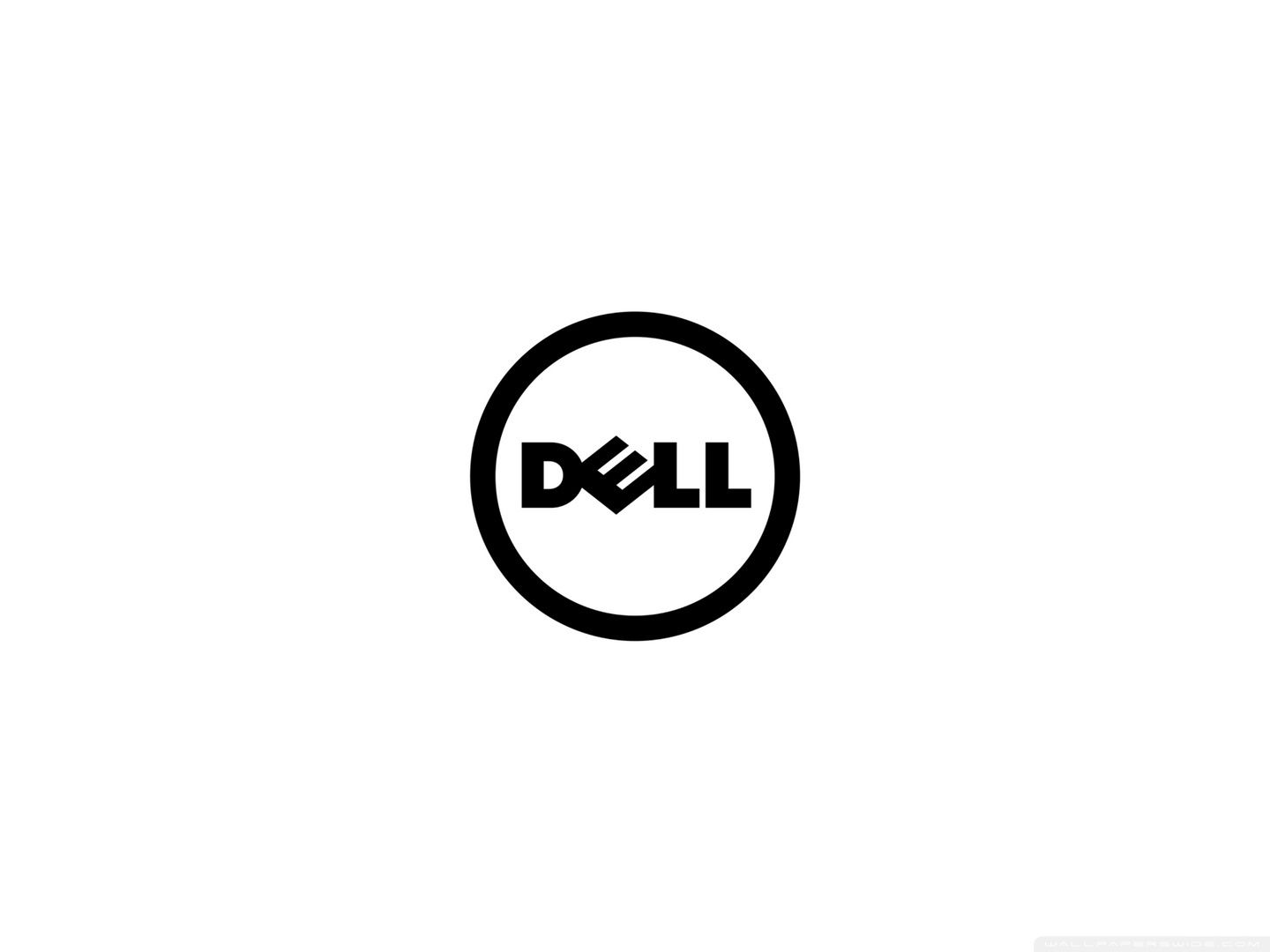 Dell-Logo, Dell, Weißer Hintergrund, Schwarz-weiß, HD Wallpaper