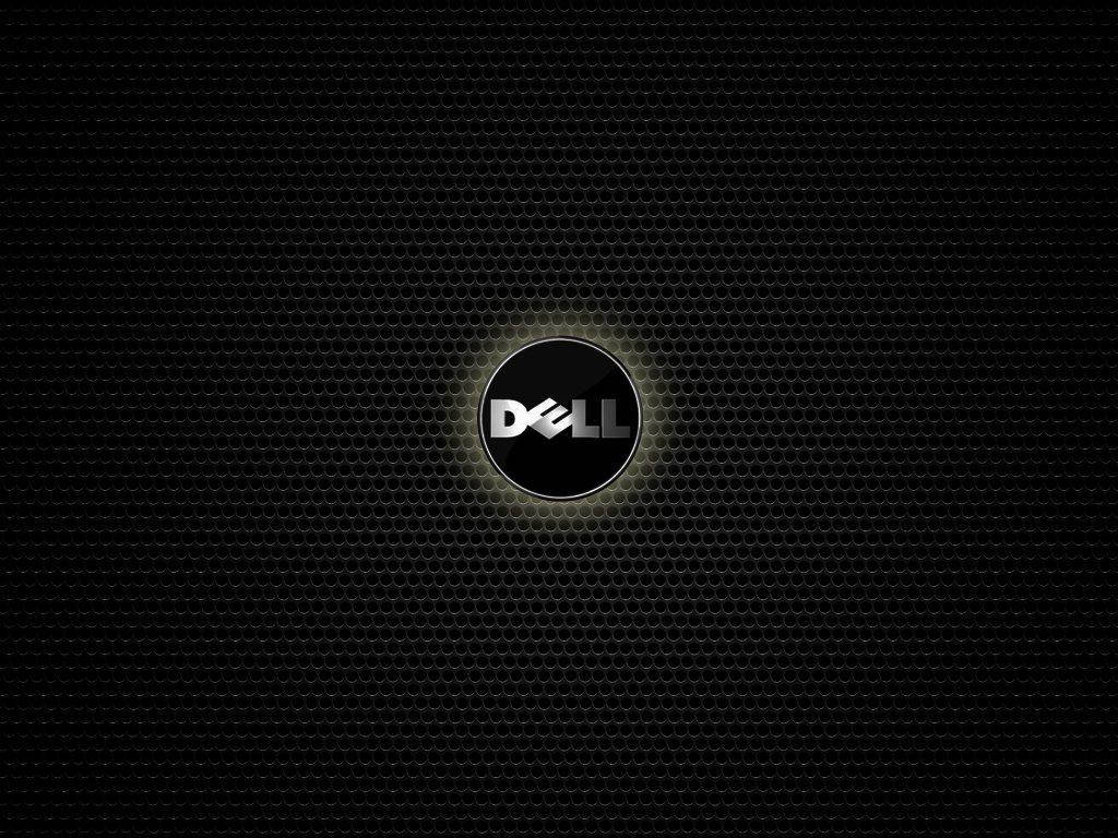 Dell-Logo, Dell, Leuchtring, Schwarz, Lochmuster, Hintergrundbild für iPad und Tablet